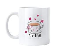 saerryor 60th Birthday Gifts for Women Men,Ceramic SIX-Tea Coffee Mug | Birthday Presents for Her,Retirement Gifts for Grandma Mum Dad Wife Husband Auntie Sisters Teacher Best Friend