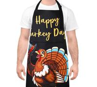 saerryor Aprons for Men Women, Celebration Aprons for Thanksgiving Day Happy Turkey Day Christmas Funny Cooking Grilling Apron Bib Apron