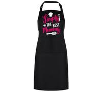 saerryor Funny Apron for Women with Pockets, Adjustable Waterproof Mummy Chef Apron for Pet Washing Smocks Home Kitchen Cooking Baking Gardening Manicurist Technician BBQ