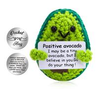 saerryor Funny Emotional Support Avocado Plush Toy with Decision Coin, Cute Avocado Stress Reliever for Adults & Kids Positive Doll