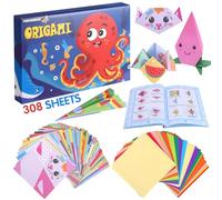 saerryor Origami Kit for Kids Ages 6-12 10 Year Olds with Guiding Book,308 Sheets Paper with 54 Patterns, DIY Art and Craft Projects Activity, Beginners Children's Day Gift Childs Boys Girls