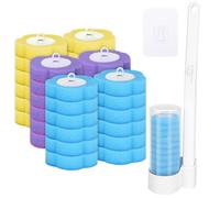 saerryor Toilet Brush Replacement Heads with Holder Set | 36 Pcs Disposable Toilet Replacement| Hygienic, Quick-Release Design | Toilet Cleaning System for Bathroom Essentials(3 Scents)