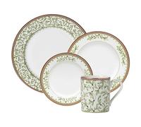 SAeWare Holiday Traditions Dinnerware Set with Mugs Round Ceramic Dessert Plates Family Hotel Tableware
