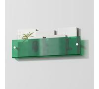 SAeWare Magazine Rack Wall Mounted Vertical Gray Blue Green Orange, Small Large Acrylic Bookcase Wall Shelf for KidsNurseryClassroomBedroom Small Space，Green-L 40cm/16in