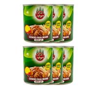 SAFA Cooked Fava Beans 800g (Pack of 6) | Jumbo Broad Beans | Ready to Eat | Premium Quality Mediterranean Pulses | Product of Spain (800g (Pack of 6))