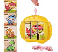 Safant 3D Rotating Puzzles for Toddlers 3-6 with Lanyard - Travel Toys for Kids, Fine Motor Skills Toys, Birthday Gift for Boys & Girls (Dinosaur)