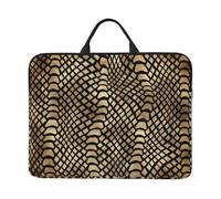 Safari African Black Gold Python Animal Skin Sepia, 14 Inch Laptop Sleeve, Notebook Bag Laptop Case Sleeve Briefcase with Handle