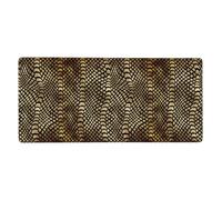Safari African Black Gold Python Animal Skin Sepia,Mouse Pad Large Desk Pad Computer Keyboard Mouse Mat With Non Slip Rubber Base 40 x 90 cm