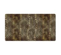 Safari African Black Gold Python Animal Skin Sepia,Mouse Pad Large Desk Pad Computer Keyboard Mouse Mat With Non Slip Rubber Base 40 x 70 cm
