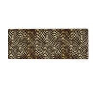 Safari African Black Gold Python Animal Skin Sepia,Mouse Pad Large Desk Pad Computer Keyboard Mouse Mat With Non Slip Rubber Base 30 x 80 cm