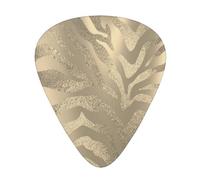 Safari African Gold Glam Zebra Animal Skin Sepia,12 Pcs Guitar Pick,3 Different Thickness Plectrums for Acoustic Guitar Bass Ukulele (0.46mm 0.96mm 0.71mm)