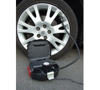 Safari Air Compressor in Carry Case with Emergency Work/Warning Light & Tyre Pressure Guage