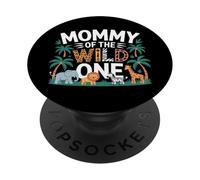 Safari Animals Mommy Of The Wild One Jungle Party PopSockets Adhesive PopGrip