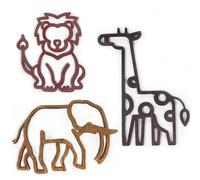 Safari Animals - Set of 3 - Safari Nursery Accessories for Newborn Baby boy and Baby Girl, Nursery Decor or Nursery Furniture, Kids Bedroom Accessories