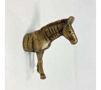 Safari Antique Brass Animal Iron Metal Drawer Knobs (Knob, Zebra)