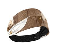 Safari Calla Lily Brown Flower no slip stretch headbands for women Elastic hairbands for women's hair for hiking Daily use hiking Running