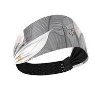 Safari Calla Lily Grey Flower no slip cloth headbands for women Elastic sweat band for women for Cycling washing face Running Volleyball