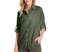 Safari Clothing Women's Outdoor Shirt with UPF 50+ UV Protection - Quick-Drying, Breathable Long Sleeve Hiking Blouse for Sports & Casual Wear