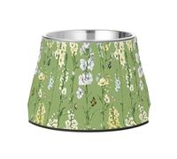 Safari Delphinium Sage Green Raised Pets Food Bowls Enhanced Stainless Steel Feeder Pets Bowl for Loving Pet Whisker Friendly