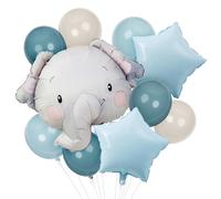 Safari Elephants Balloons, Boy Baby Shower Decorations Animals Theme Balloons for Bridal Shower Gender Reveal Elephant Birthday Graduation Party Supplies