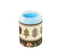 Safari Fox Green Brown Reusable Dog Cleaner Washer and Massager with Soft Massage Brush Pets Grooming Supplies for Small & Medium Dogs