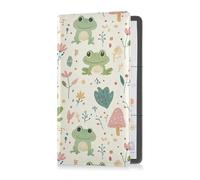 Safari Frogs Cute Leather Registration and Insurance Card Holder Document Wallet for Essential Document, Driver License, Cards