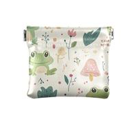 Safari Frogs Cute Women Leather Coin Purse Convenient Card Key Organizer for Women Boys Girls, safari frogs cute, Decoration