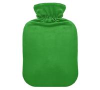 Safari Green Solid Color Pure Plain hot-Water Bottle with Soft Cover, 2L Water Bags for Neck and Shoulder Pain Relief, Sore Muscle, Bolsa Caliente para Dolores Menstrual