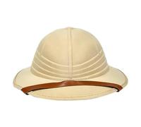 Safari Hat Pith Helmet Halloween British Non-Woven Wide Brim Headwear | Summer Adult Explorer Pith Helmet for Women Men Teens Fishing Camping Hiking Running Walking Party