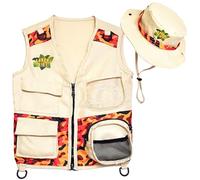 Safari Kidz Orange Outdoor Explorer Vest and Hat Set