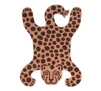 Safari Leopard tufted rug 160x118 cm Brick red one size