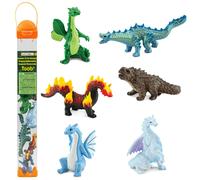Safari Ltd. Dragons of the Elements TOOB - 6 Miniature Elemental Dragon Figurines - Fantasy Toy Set for Boys Girls and Kids Ages 3+