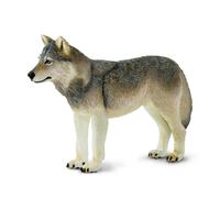 Safari Ltd. Gray Wolf Figurine Detailed 4 Plastic Model Figure Fun Educational North American Wildlife Play Toy for Boys Girls & Kids Ages 3+