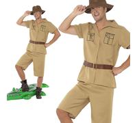 Safari Man Costume Adults Fancy Dress Jungle Safari Mens Outfit Zoo Keeper