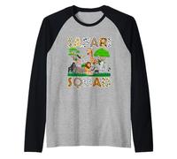 Safari Quad - African Safari Animals Raglan Baseball Tee