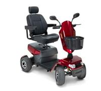 Safari Scooter - All Terrain Mobility Scooter for Adults with Suspension | 800W Motor, Pneumatic Tyres, Captain Seat, Road Legal | Heavy Duty Electric Scooter for Outdoors (Red)