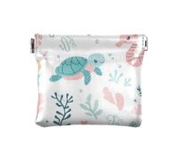 Safari Sea Animals Cartoon Simple Fashion Women's Leather Coin Purse Wallet Fancy Personal Items Organizer for Women pequenos para