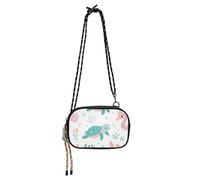 Safari Sea Animals Cartoon Simple Small Black Crossbody Purse for Men Fashion with Credit Card Slots Cell Phone Purse Have a meal
