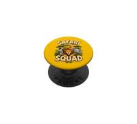 Safari Squad Cute Zoo Jungle Animals Crew Design PopSockets Adhesive PopGrip