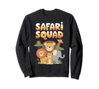 Safari Squad Funny Cute Wildlife Animal Art Sweatshirt