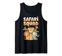 Safari Squad Funny Cute Wildlife Animal Art Tank Top