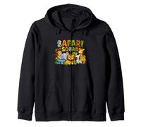 Safari Squad Jungle Animal Lions Kids Zip Hoodie