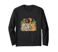 Safari Squad Novelty Wildlife Graphic Jungle Adventure Long Sleeve T-Shirt