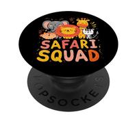 Safari Squad Wildlife African Animal Family Team Trip Zoo PopSockets Adhesive PopGrip