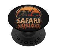 Safari Squad Wildlife African Animal Family Team Trip Zoo PopSockets Adhesive PopGrip