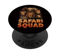 Safari Squad Wildlife African Animal Family Team Trip Zoo PopSockets Adhesive PopGrip