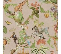 Holden Safari Symphony Bold Mistical Animals Style Colourful Motif Quirky Wallpaper for Nurseries, Living Rooms, Feature Walls Pink (14261)