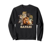 Safari Themed, African Animals Wildlife Nature Sweatshirt