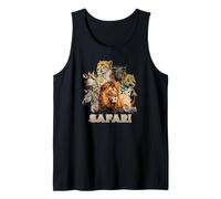 Safari Themed, African Animals Wildlife Nature Tank Top