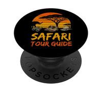 Safari Tour Guide Explorer Hat Savannah Sunset Halloween PopSockets Adhesive PopGrip
